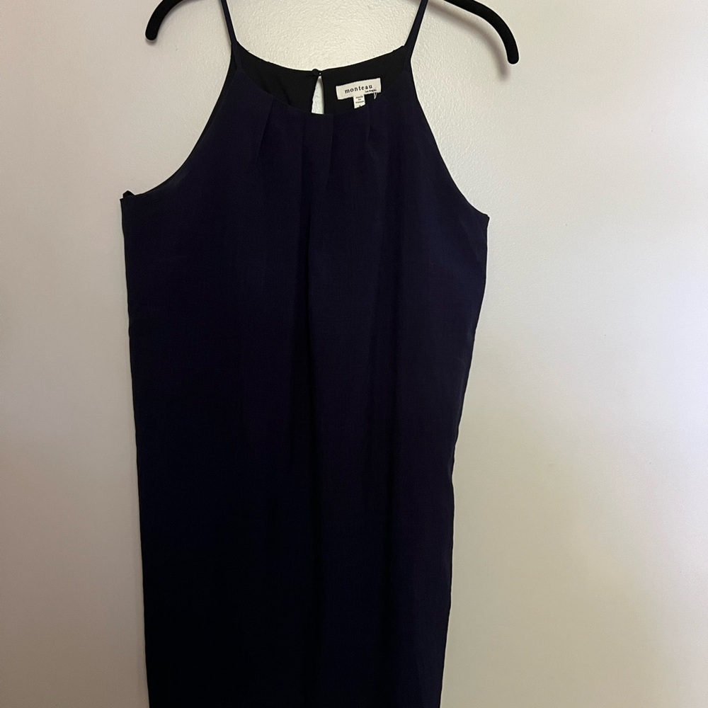 Monteau navy blue mini dress
